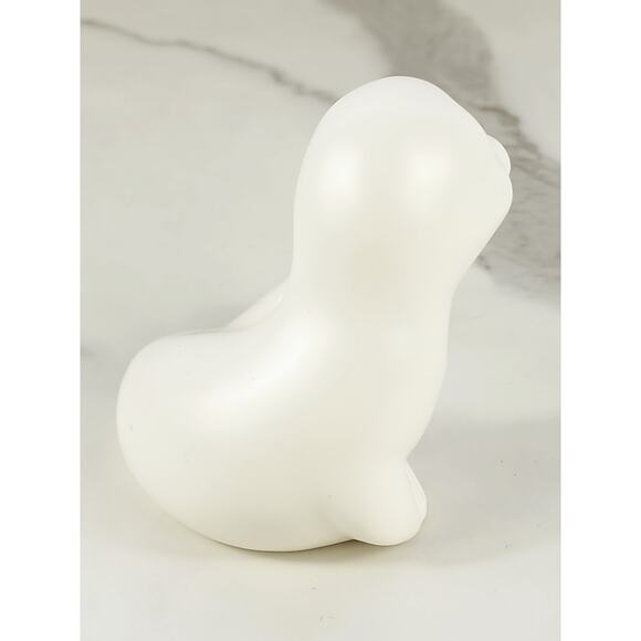 Baby Seal Sad Eyes Figurine 4" Ceramic 80s Home Decor Mexico by Oxford Vintage - Picture 10 of 16